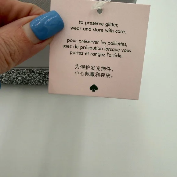 kate spade Light Gray Crossbody with Silver Glitter Base - Picture 4 of 11